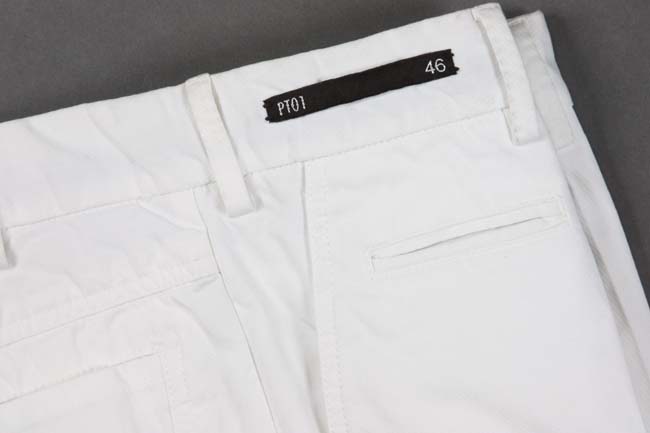 PT01 Trousers: 39/40, White, flat front, pure cotton twill