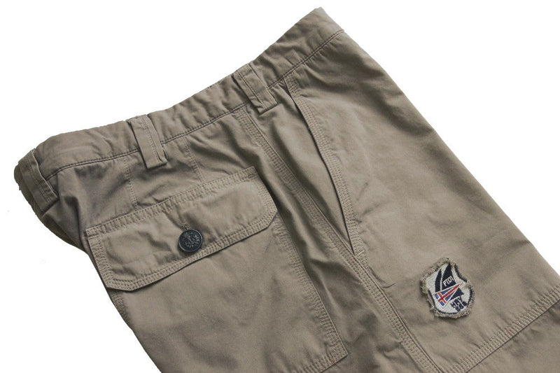 PT01 Trousers: 34, Beige nautical patch, flat front, soft cotton