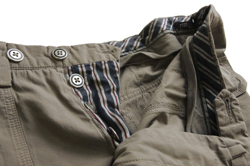 PT01 Trousers: 32, Beige nautical patch, flat front, soft cotton