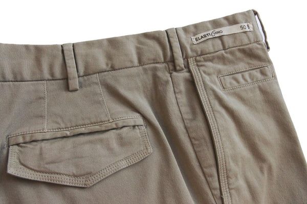 PT01 Trousers: 35/36, Beige, flat front, cotton/elastane