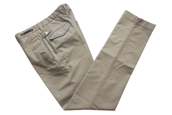 PT01 Trousers: 32, Beige, flat front, cotton/elastane