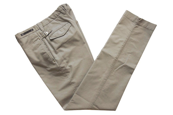 PT01 Trousers: 33/34, Beige, flat front, cotton/elastane