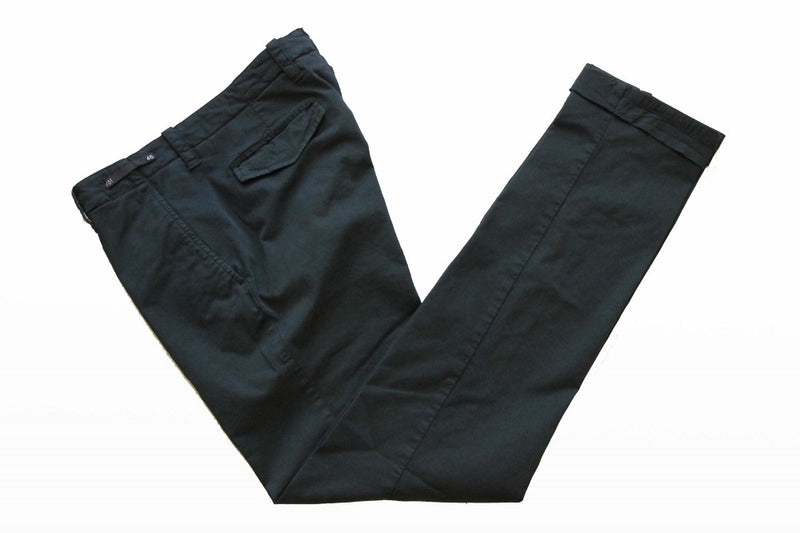 PT01 Trousers: 30/31, Solid black, flat front, cotton/elastane