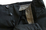 PT01 Trousers: 30/31, Solid black, flat front, cotton/elastane