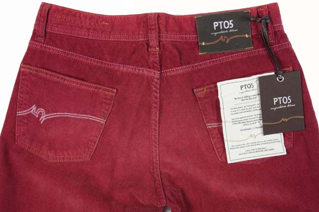 PT05 Jeans: 32 Soft red, 5-pocket, cotton corduroy