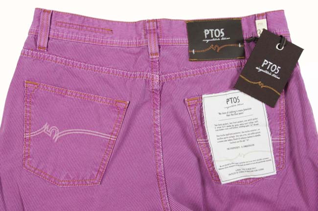 PT05 Jeans: 31, Soft striped fuchsia, 5-pocket, cotton/polyester