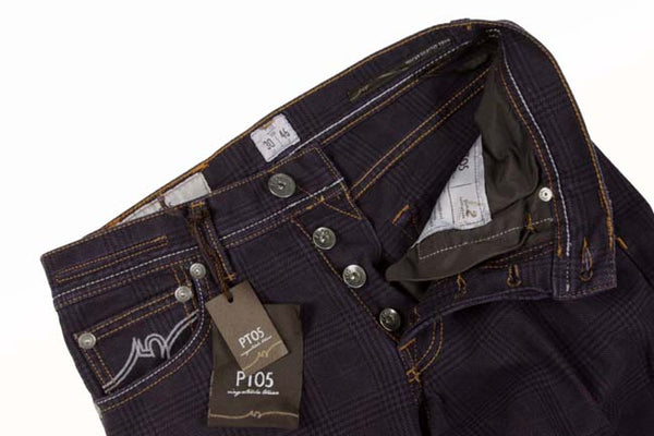 PT05 Jeans: 30, Soft midnight plaid, 5-pocket, cotton