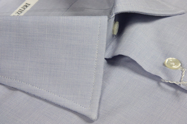 Pal Zileri Shirt: 14.5, Pale blue, spread collar, button barrel, pure cotton