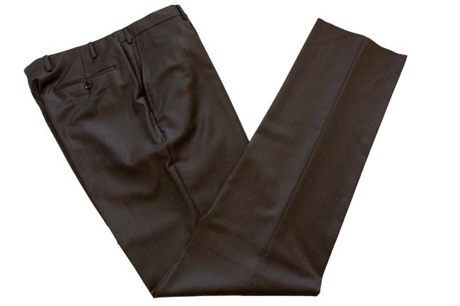 Pal Zileri Suit: 44r Damaged, Dark brown melange, 2-button, pure wool