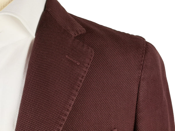 Angelico Sport Coat 38R, Burgundy weave 2-button Cotton