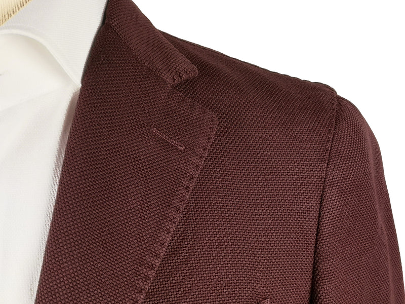 Angelico Sport Coat 38R, Burgundy weave 2-button Cotton