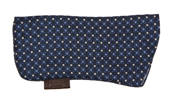 Sartorial Home Glasses Sleeve/Pochette, Navy sky florette print Pure Silk