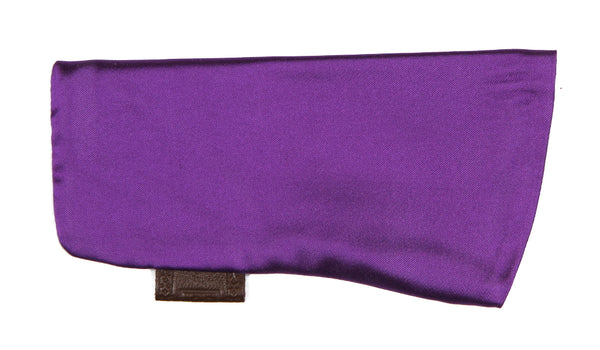 Sartorial Home Glasses Sleeve/Pochette, Solid purple Pure Silk