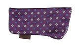 Sartorial Home Glasses Sleeve/Pochette, Purple geometric print Pure Silk