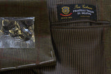 Stile Latino Sport Coat: 38R, Brown plaid with rusty red overplaid, 3-button, pure cashmere