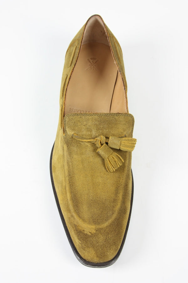 Sutor Mantellassi Shoes SALE! Tan suede tassled loafers