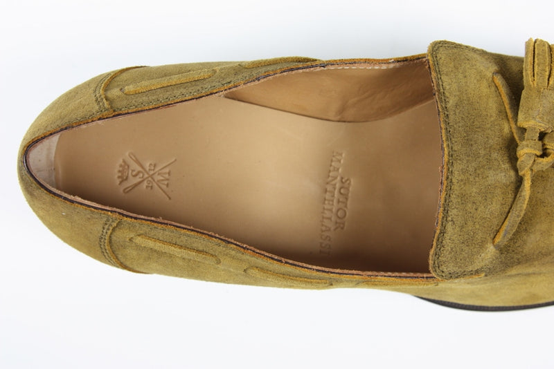 Sutor Mantellassi Shoes SALE! Tan suede tassled loafers