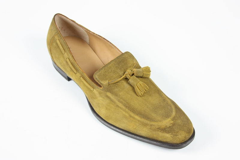 Sutor Mantellassi Shoes SALE! Tan suede tassled loafers