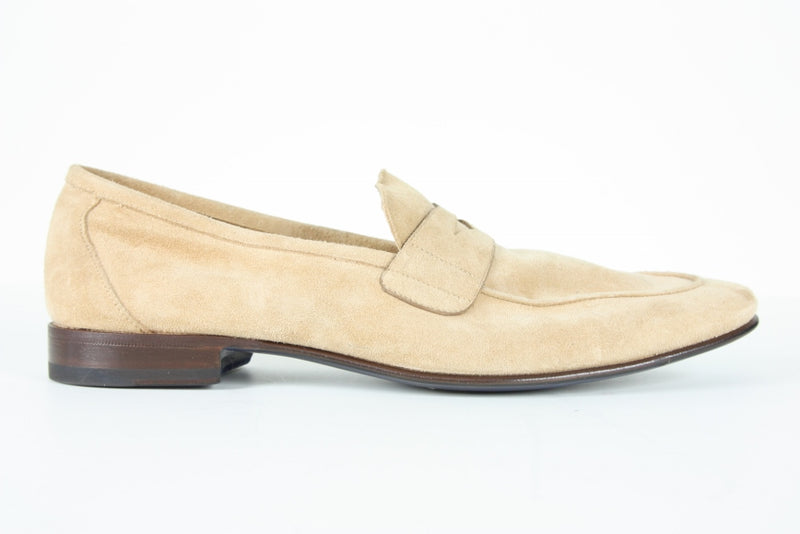 Sutor Mantellassi Shoes SALE! Sand suede penny loafers