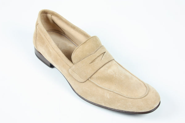 Sutor Mantellassi Shoes SALE! Sand suede penny loafers