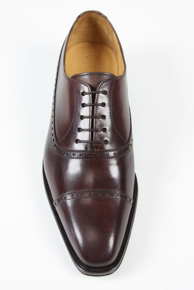 Sutor Mantellassi Shoes, Dark burgundy brown captoe oxfords
