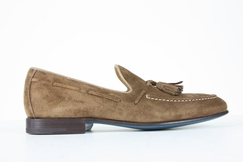 Sutor Mantellassi Shoes SALE! Mushroom suede tassled loafers