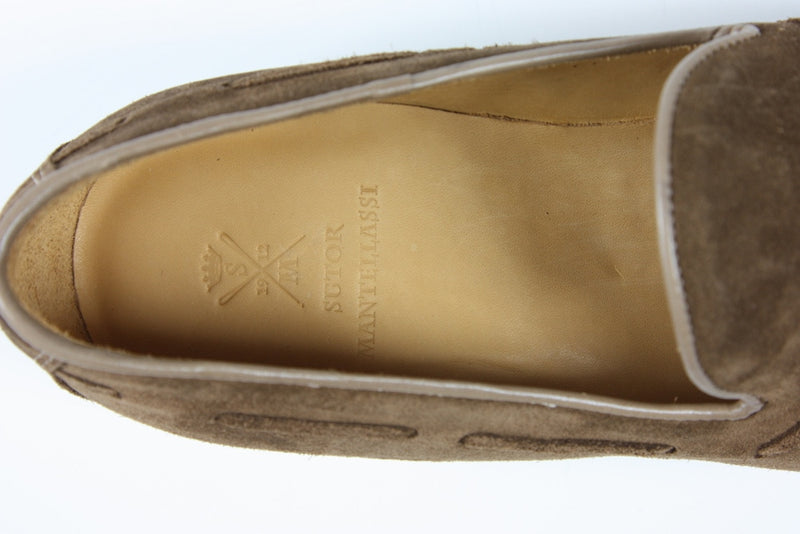 Sutor Mantellassi Shoes SALE! Mushroom suede tassled loafers
