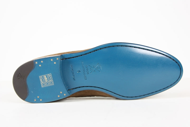 Sutor Mantellassi Shoes SALE! Mushroom suede tassled loafers