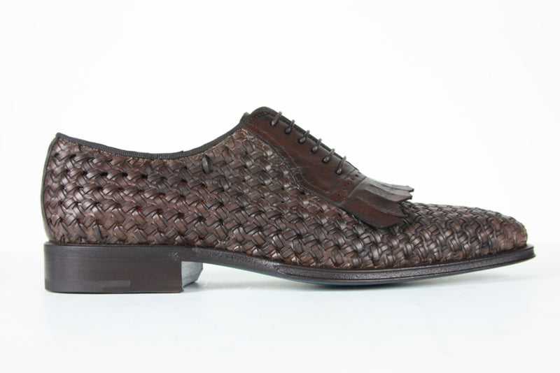 Sutor Mantellassi Shoes SALE! Dark brown lattice kilted oxford