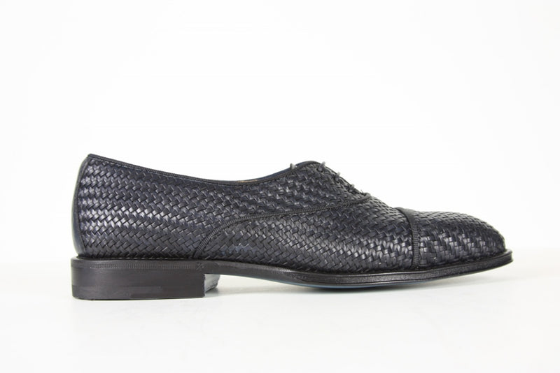 Sutor Mantellassi Shoes SALE! Black basket weave captoe oxford