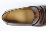 Sutor Mantellassi Shoes, Patinated brown penny loafer