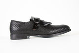 Sutor Mantellassi Shoes SALE! Black basket weave kilted monk strap