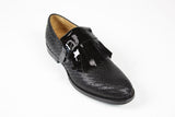 Sutor Mantellassi Shoes SALE! Black basket weave kilted monk strap