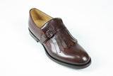 Sutor Mantellassi Shoes SALE! Brown basket weave kilted monk strap