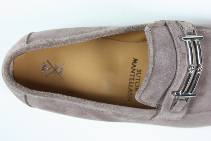 Sutor Mantellassi Shoes SALE! Cashmere grey buckle loafers