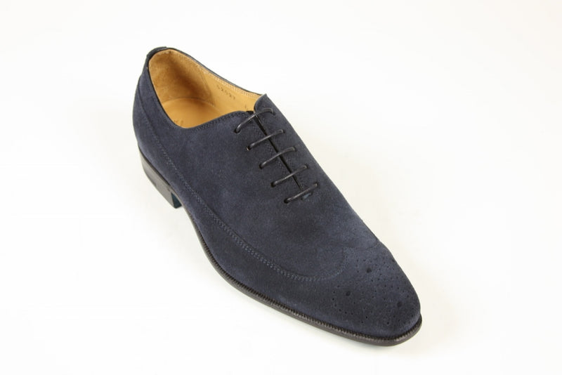 Sutor Mantellassi Shoes, Navy suede wingtip oxfords