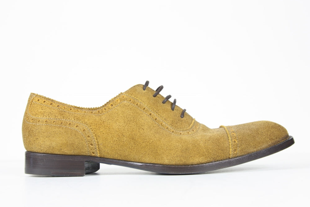 Sutor Mantellassi Shoes SALE! Yellow sand suede captoe oxford ...