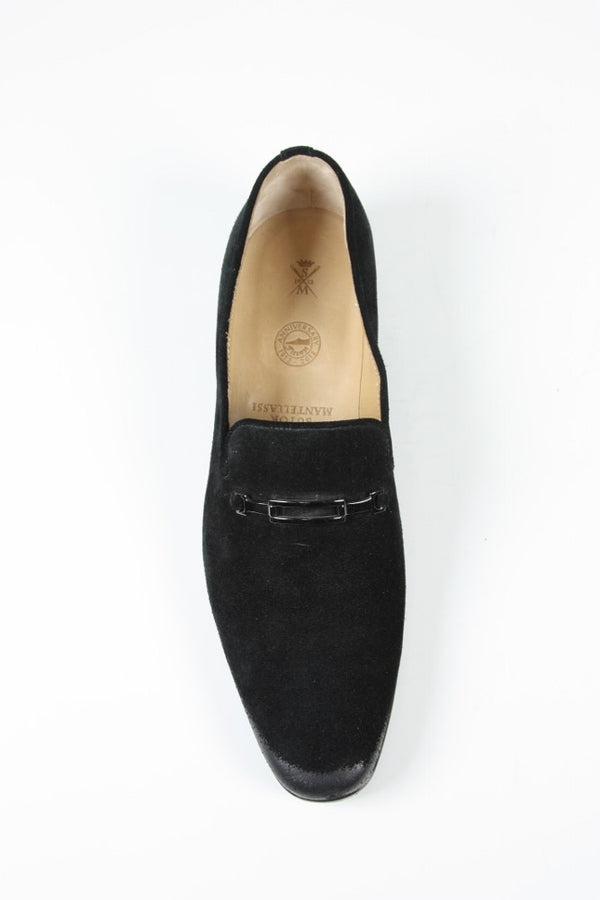 Sutor Mantellassi Shoes SALE! Black worn-tipped buckle loafers