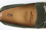 Sutor Mantellassi Shoes SALE! Dark sage green buckle loafers