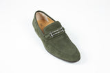 Sutor Mantellassi Shoes SALE! Dark sage green buckle loafers