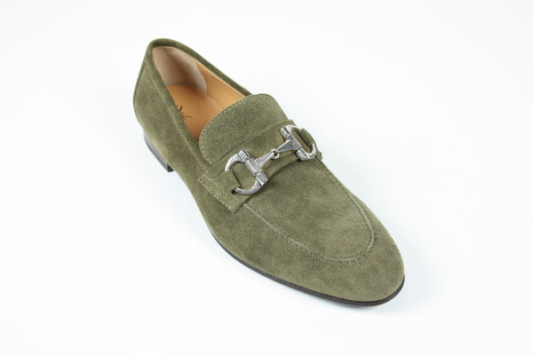 Sutor Mantellassi Shoes: 7 UK / 8 US, Dark sage green horse bit loafer