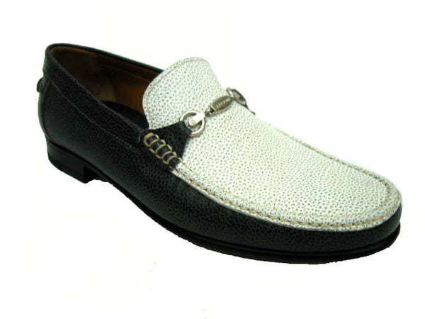 FINAL SALE A.Testoni Shoes: 7E (US), Smoke gray & white, slip-on loafer, leather