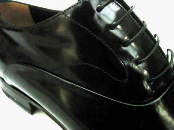 FINAL SALE A.Testoni Shoes: 6, Black, lace closure, leather