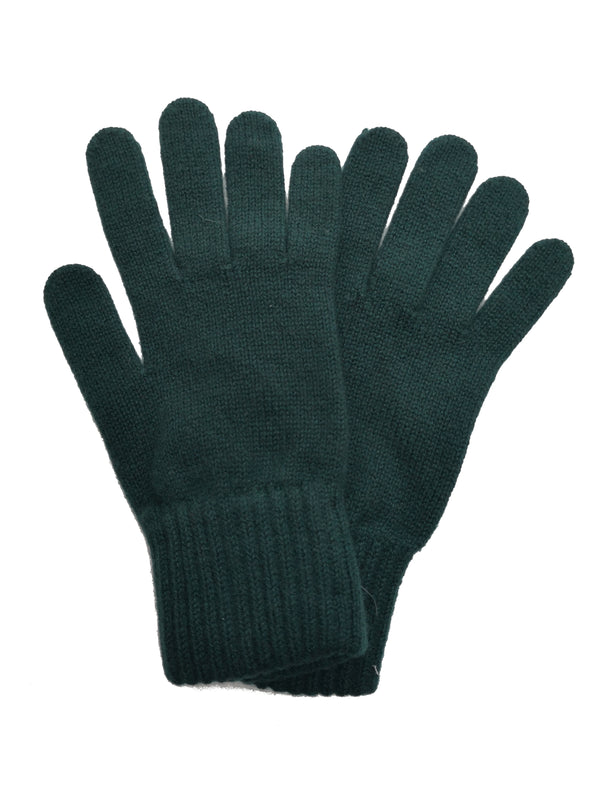 The Wardrobe Gloves Bottle Green One size Pure cashmere