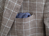 The Wardrobe Face Mask / Pocket Square, Dark blue small geometric pattern Pure cotton