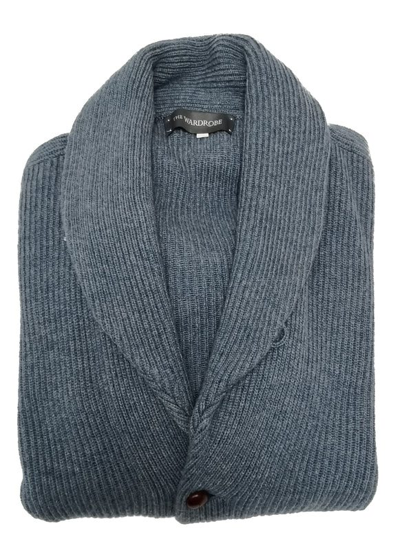 The Wardrobe Sweater Jeans Blue Shawl collar cardigan Pure camelhair