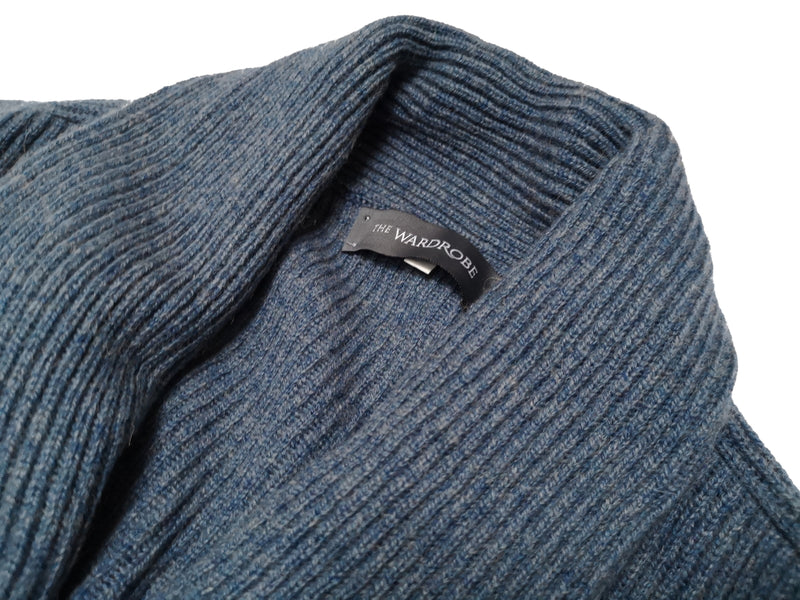 The Wardrobe Sweater Jeans Blue Shawl collar cardigan Pure camelhair