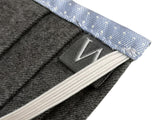The Wardrobe Sartorial Face Mask, Mid grey Wool/Silk/Cotton