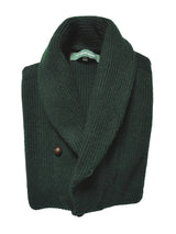 The Wardrobe Sweater Bottle Green Shawl collar cardigan Pure camelhair