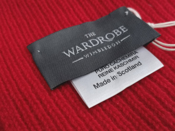 The Wardrobe Scarf Cardinal Red Pure knitted cashmere PRE-ORDER